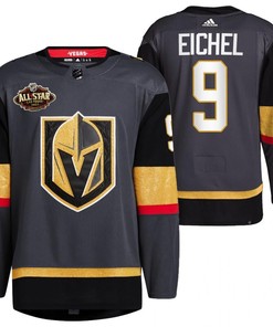 Men Vegas Golden Knights 9 Jack Eichel Home Primegreen Black Jersey 2023 All-Star Jersey
