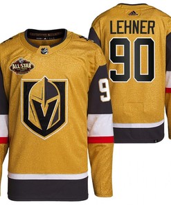 Men Vegas Golden Knights 90 Robin Lehner Primegreen Gold Jersey 2023 All-Star Jersey
