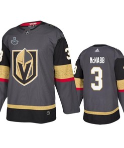 Men Vegas Golden Knights Brayden McNabb 3 Home Gray Jersey Jersey