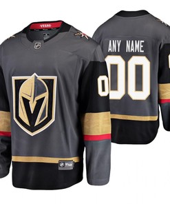 Men Vegas Golden Knights Custom 00 Gray Home Breakaway Player Jersey Jersey