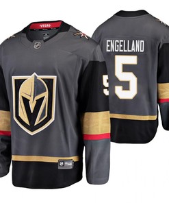 Men Vegas Golden Knights Deryk Engelland 5 Gray Home Breakaway Player Jersey Jersey