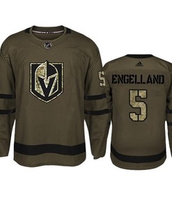 Men Vegas Golden Knights Deryk Engelland 5 Military Camo Jersey Jersey
