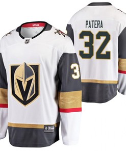 Men Vegas Golden Knights Jiri Patera 32 Away Breakaway Player White Jersey Jersey