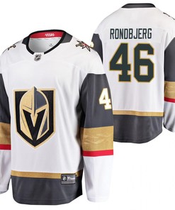 Men Vegas Golden Knights Jonas Rondbjerg 46 2023 Away Player White Jersey Jersey
