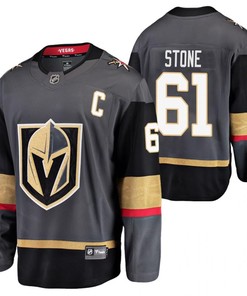 Men Vegas Golden Knights Mark Stone 61 Jersey Black Home 2023 Captain Jersey Jersey