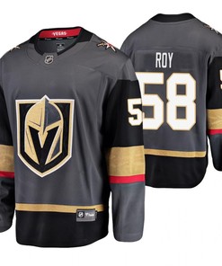 Men Vegas Golden Knights Nicolas Roy 58 Jersey Men Home Breakaway Player Jersey