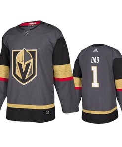 Men Vegas Golden Knights No.1 Dad Father's Day Black Jersey Jersey