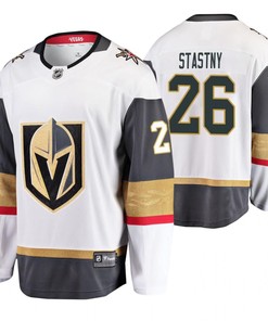 Men Vegas Golden Knights Paul Stastny 26 Player Away White Jersey Jersey