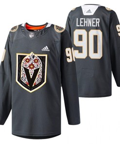 Men Vegas Golden Knights Robin Lehner 90 Gray 2023 Latino Heritage Night Special Jersey Jersey