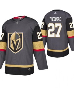 Men Vegas Golden Knights Shea Theodore 27 Gray Player Jersey Jersey