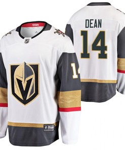 Men Zach Dean 14 2023 Draft Vegas Golden Knights Away Jersey White