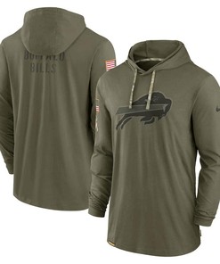 Men uffalo Bills 2022 Salute to Service Tonal Pullover Hoodie - Olive