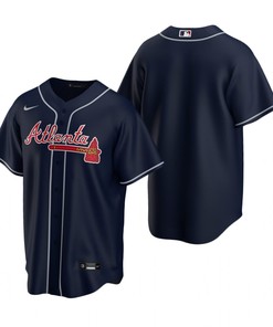 Mens Atlanta Braves Mlb Team 2020 Alternate Navy Jersey Gift For Braves Fans Baseball Fans