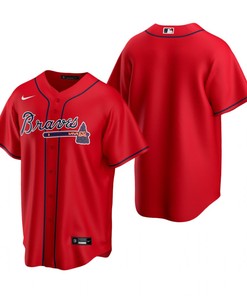Mens Atlanta Braves Mlb Team 2020 Alternate Red Jersey Gift For Braves Fans Baseball Fans