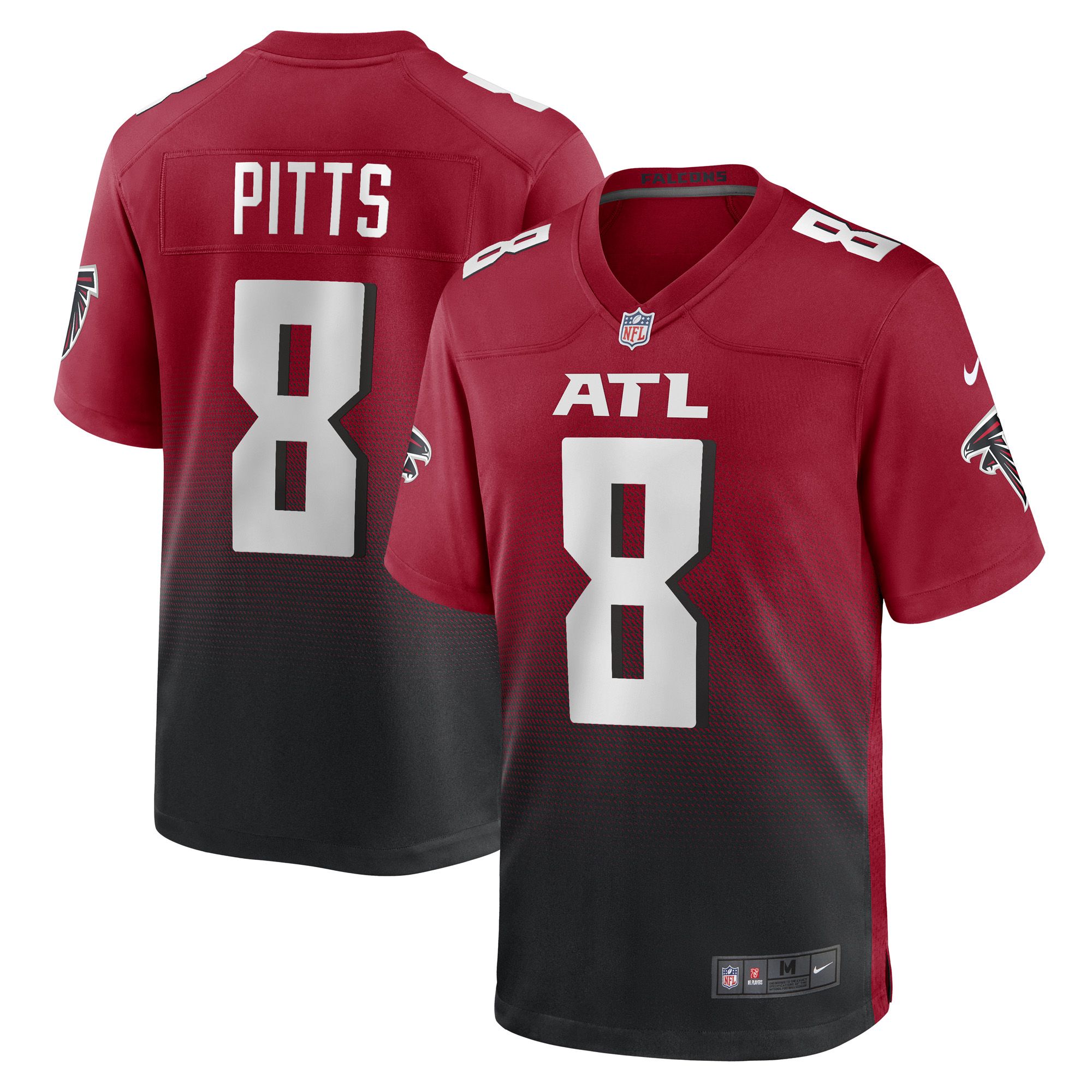 Mens Atlanta Falcons Kyle Pitts Red 2021 Nfl Draft First Round Pick Alternate Player Game Jersey Gift For Atlanta Falcons Fans