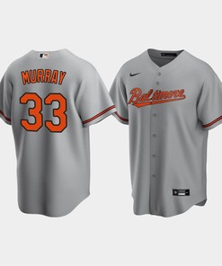 Men's Baltimore Orioles 33 Eddie Murray Gray Road Jersey