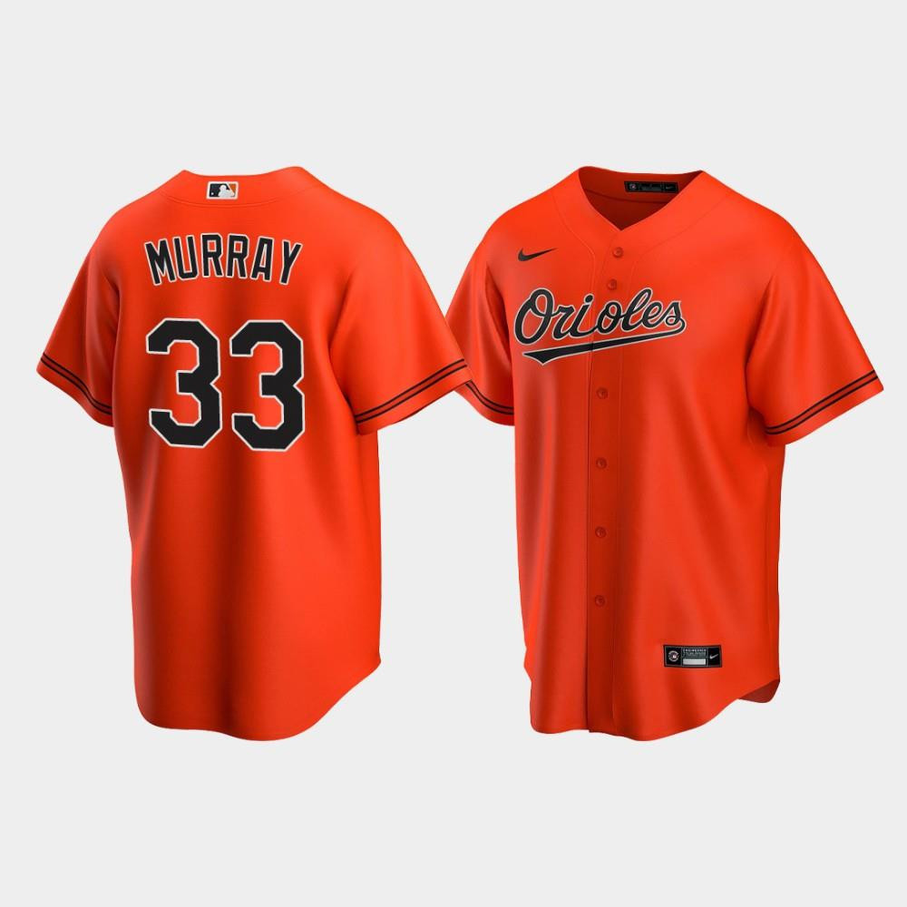 Men's Baltimore Orioles 33 Eddie Murray Orange Alternate Jersey