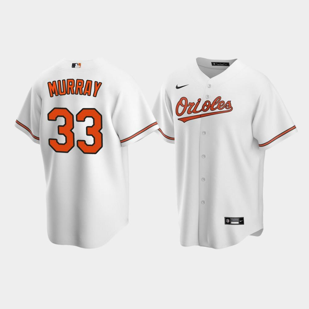Men's Baltimore Orioles 33 Eddie Murray White Home Jersey
