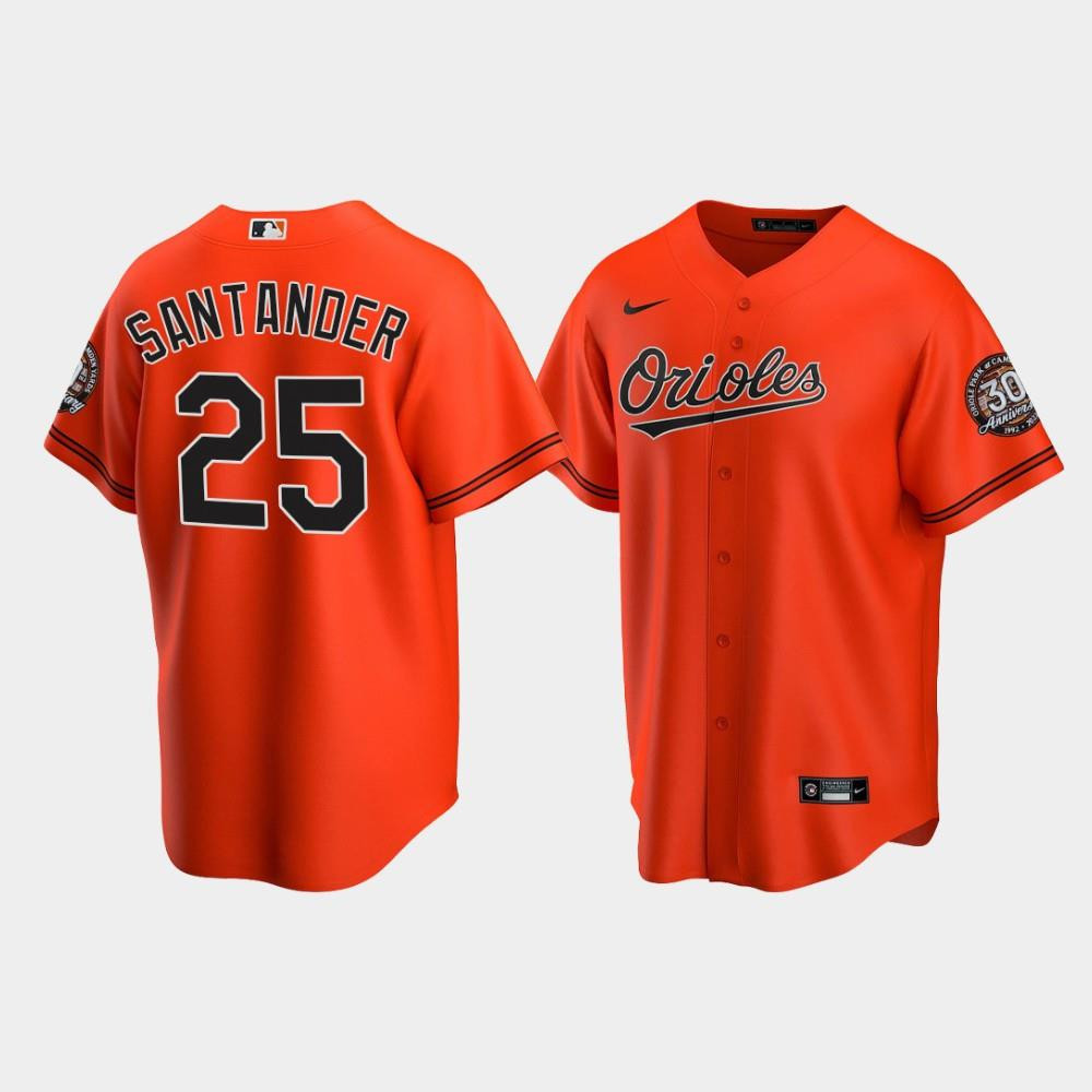 Men's Baltimore Orioles Anthony Santander 25 Alternate Team Orange Jersey