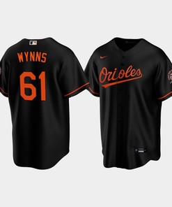 Men's Baltimore Orioles Austin Wynns 61 Alternate Black Jersey