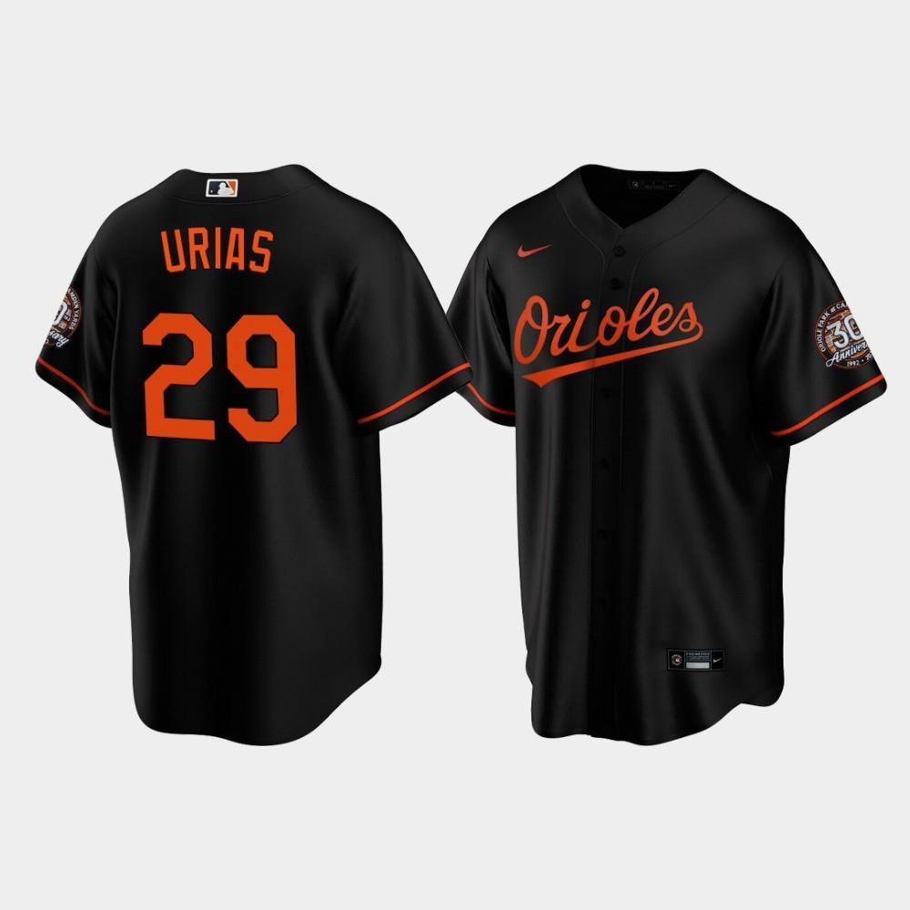 Men's Baltimore Orioles Ramon Urias 29 Alternate Black Jersey