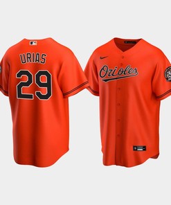 Men's Baltimore Orioles Ramon Urias 29 Alternate Team Orange Jersey
