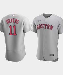Men's Boston Red Sox 11 Rafael Devers Gray Road Jersey
