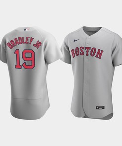 Men's Boston Red Sox 19 Jackie Bradley Jr. Gray Road Jersey