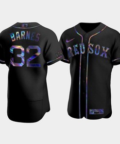 Men's Boston Red Sox 32 Matt Barnes Black Golden Edition Holographic Jersey