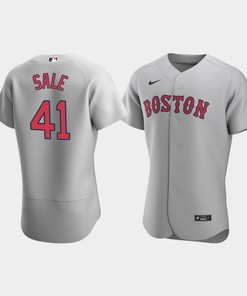 Men's Boston Red Sox 41 Chris Sale Gray Road Jersey