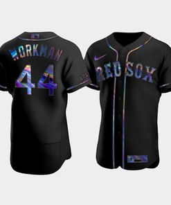 Men's Boston Red Sox 44 Brandon Workman Black Golden Edition Holographic Jersey