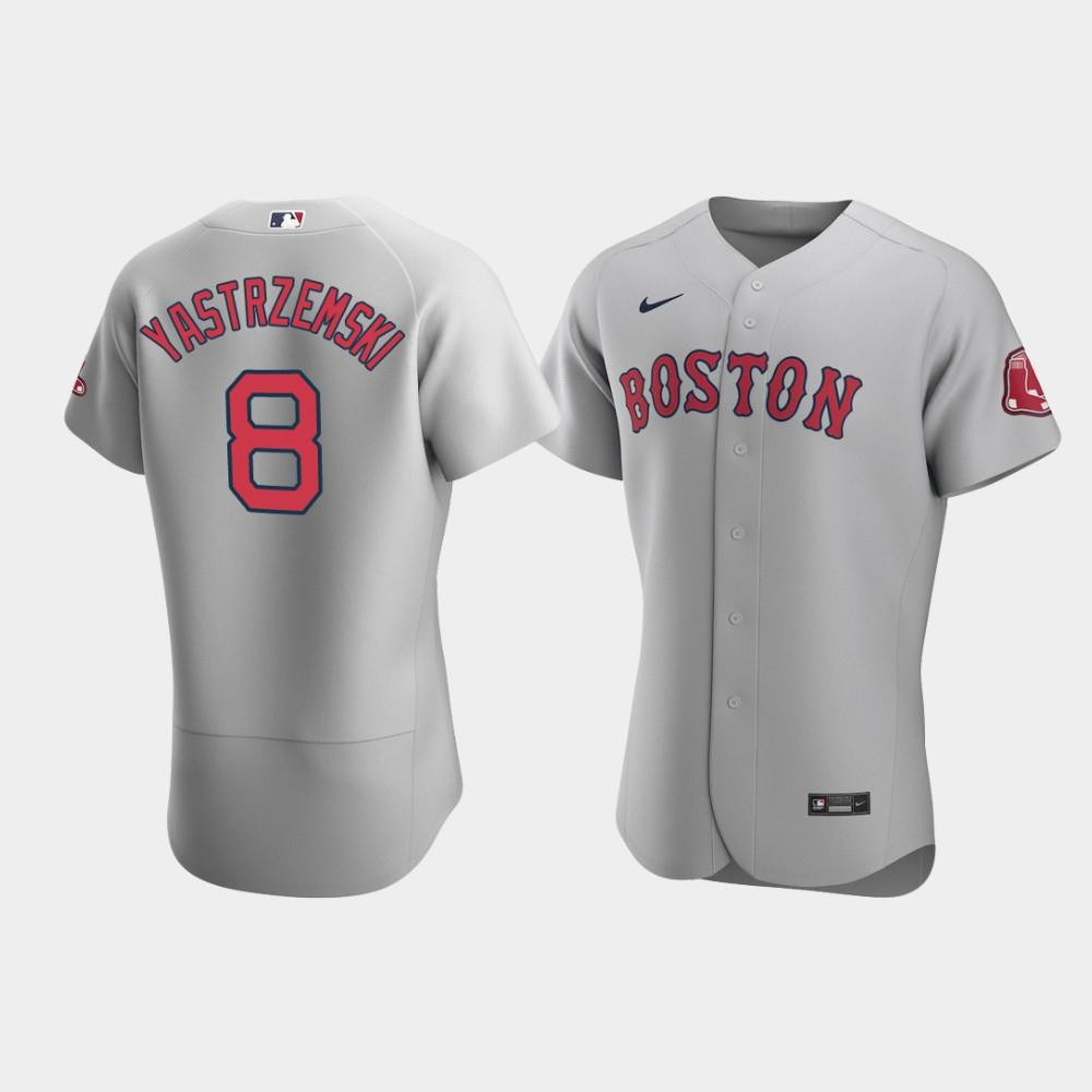 Men's Boston Red Sox 8 Carl Yastrzemski Gray Road Jersey