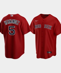 Men's Boston Red Sox Enrique Hernandez 5 Red Alternate Jersey