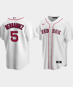 Men's Boston Red Sox Enrique Hernandez 5 White Home Jersey