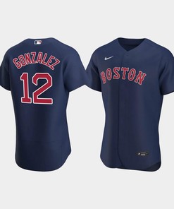 Men's Boston Red Sox Marwin Gonzalez 12 Navy Alternate Jersey