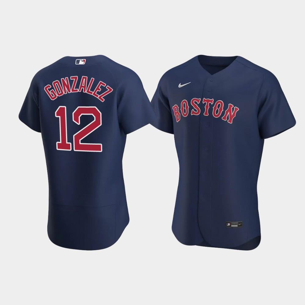 Men's Boston Red Sox Marwin Gonzalez 12 Navy Alternate Jersey