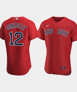 Men's Boston Red Sox Marwin Gonzalez 12 Red Alternate Jersey