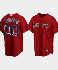 Men's Boston Red Sox Red Alternate Custom Jerry Remy Jersey