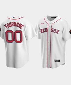 Men's Boston Red Sox White Home Custom Jerry Remy Jersey