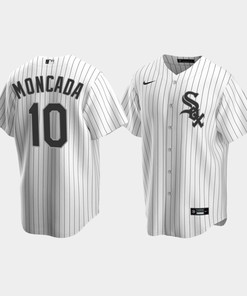 Men's Chicago White Sox 10 Yoan Moncada White Home Jersey