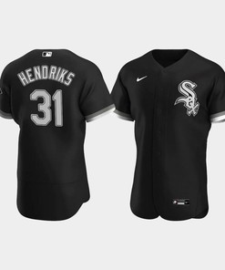 Men's Chicago White Sox 31 Liam Hendriks Black Alternate Jersey