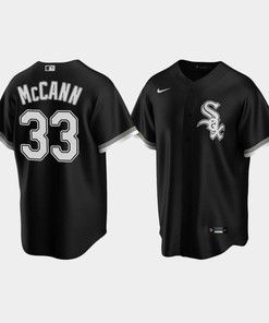 Men's Chicago White Sox 33 James McCann Black Alternate Jersey