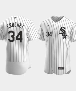 Men's Chicago White Sox 34 Garrett Crochet White Home Jersey