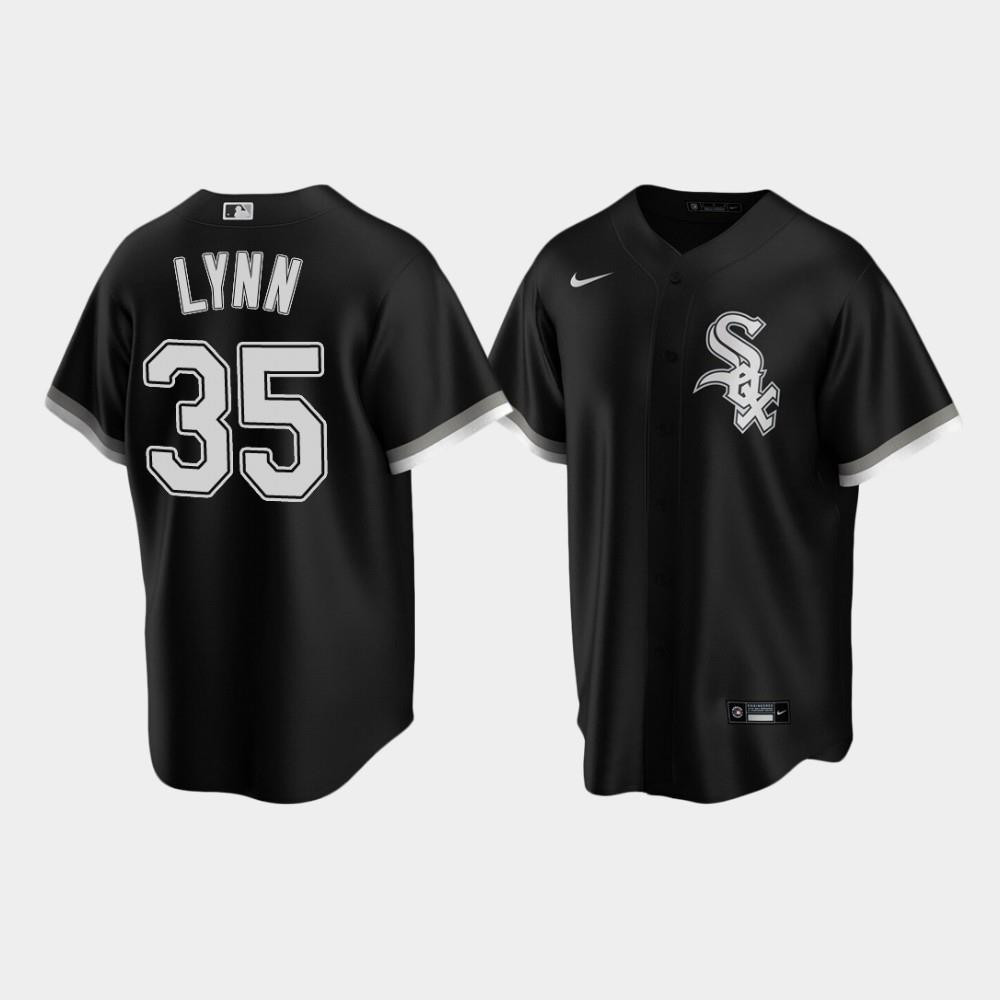 Men's Chicago White Sox 35 Lance Lynn Black Trade Alternate Jersey