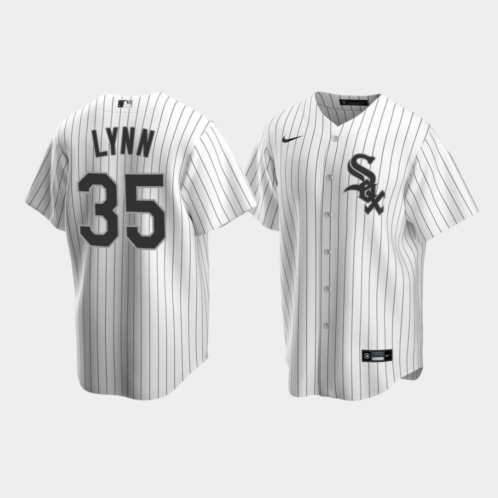 Men's Chicago White Sox 35 Lance Lynn White Trade Home Jersey