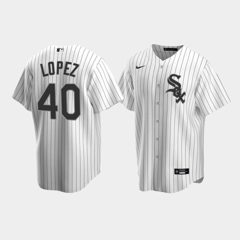Men's Chicago White Sox 40 Reynaldo Lopez White Home Jersey