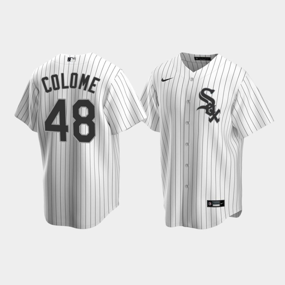 Men's Chicago White Sox 48 Alex Colome White Home Jersey