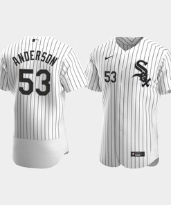 Men's Chicago White Sox 53 Drew Anderson White Home Jersey