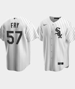 Men's Chicago White Sox 57 Jace Fry White Home Jersey