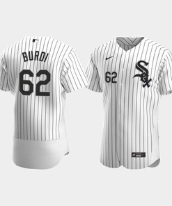 Men's Chicago White Sox 62 Zack Burdi White Home Jersey